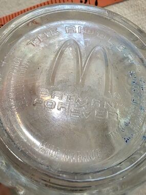 McDonald's Batman Forever Promotional Glass Mug - Clear